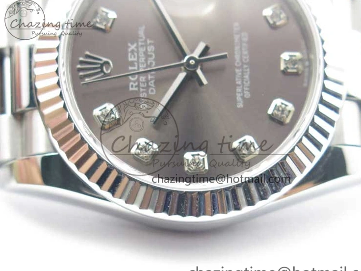 0416 Datejust 31mm 278275 SS BP Maker Best Edition Gray Crystals Markers Dial on SS President Bracelet SunProtective 3090